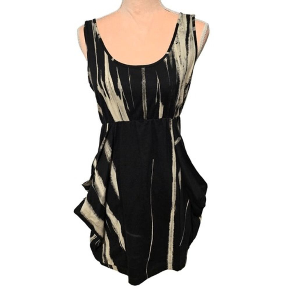 Alythea Sleeveless Tie Dye Draped Sides Mini Dress